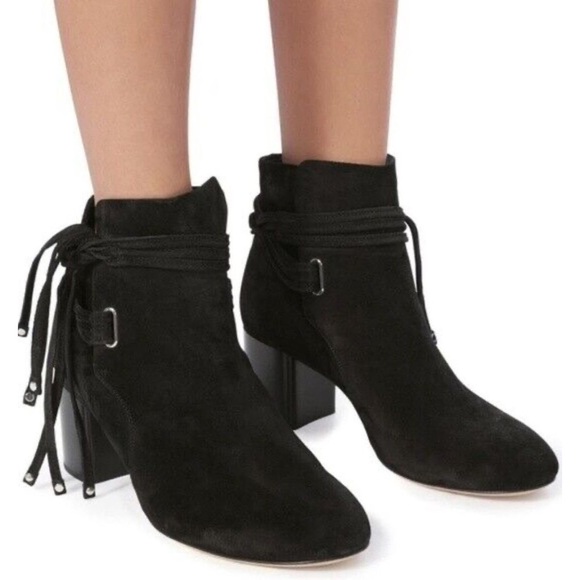 Rag & Bone Tie Up Suede Bootie Boot - Picture 1 of 8